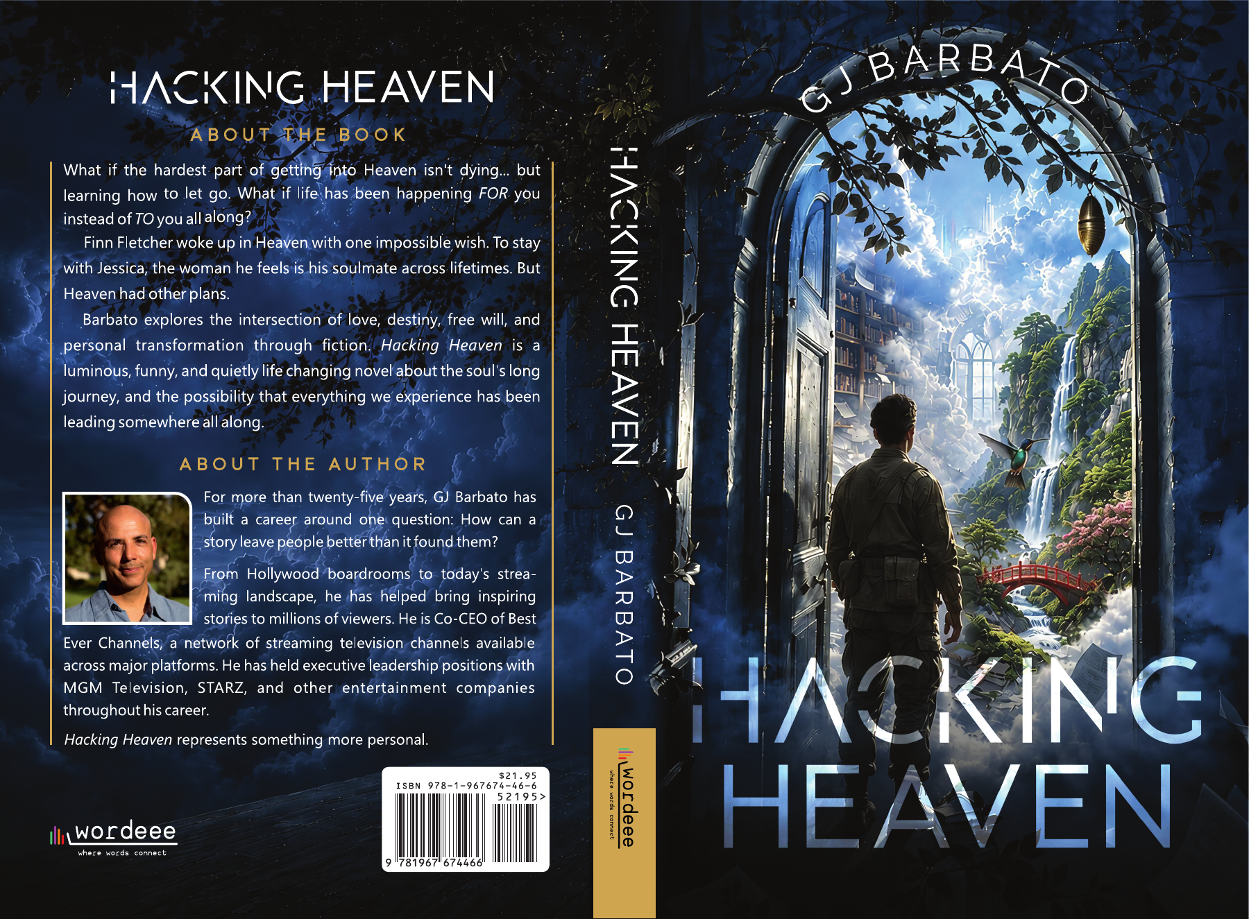 Illustrated jacket artwork for Hacking Heaven